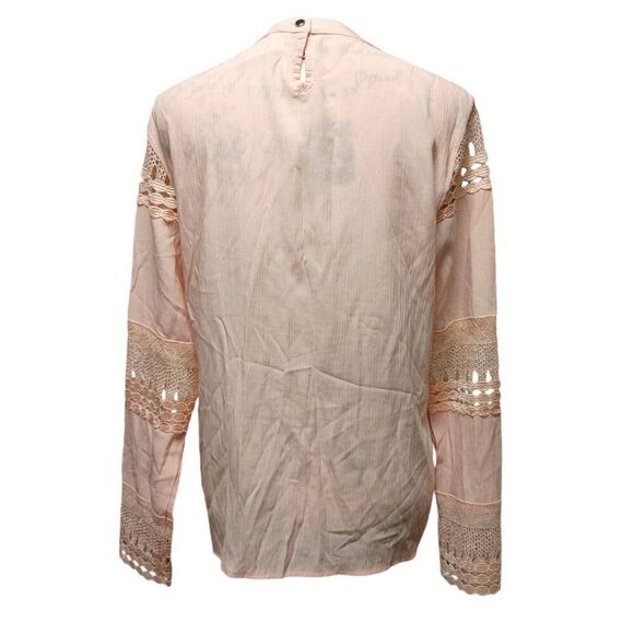 AQE Fashion Peach Long Sleeve Blouse Sz  EU XL/US L - Picture 4 of 9